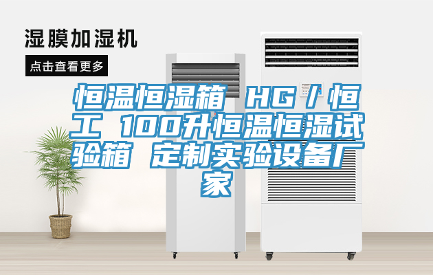 恒溫恒濕箱 HG／恒工 100升恒溫恒濕試驗箱 定製實驗設備廠家