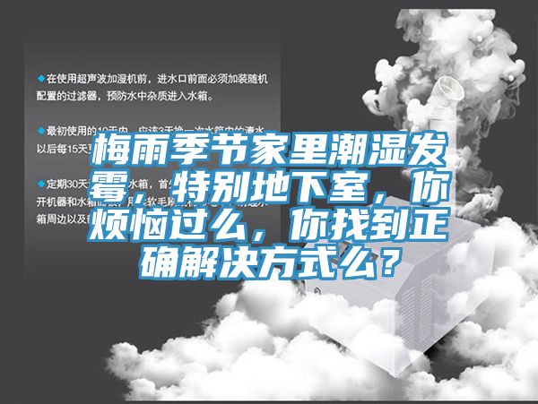 梅雨季節家裏潮濕發黴，特別地下室，你煩惱過麽，你找到正確解決方式麽？