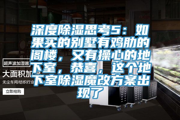 深度除濕思考5：如果買的別墅有雞肋的閣樓，又有操心的地下室，恭喜，這個地下室除濕魔改方案出現了